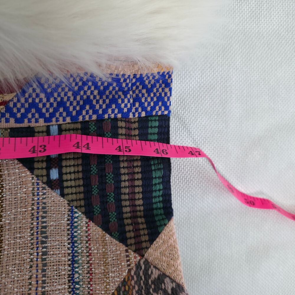 Free People Caravan Patchwork Shearling Trim Coat Sz Small NWT - Picture 7 of 9